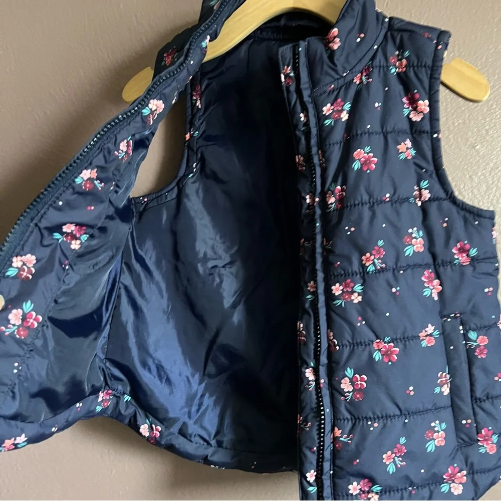 Gymboree Floral Kids Puffer Vest